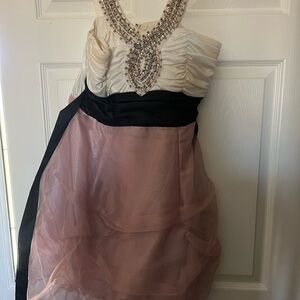 Elegant Pink and Cream Kids Dress
